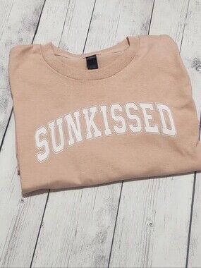NWOT Gildan Sunkissed Peach Colored XL Cotton T Shirt
